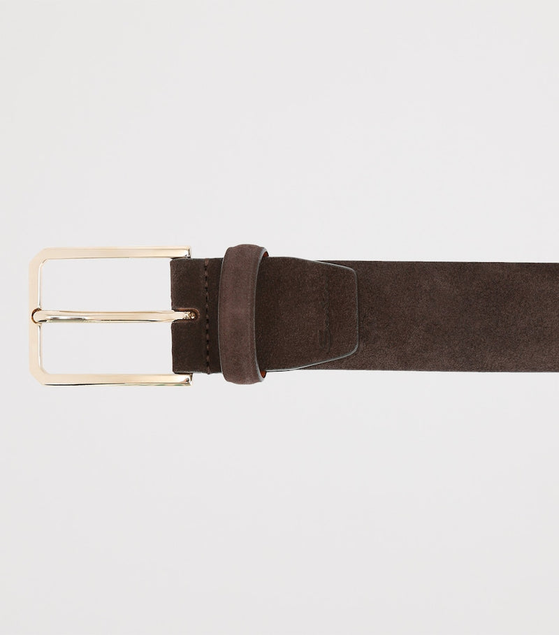 Santoni suede belt 3.5cm width - British product