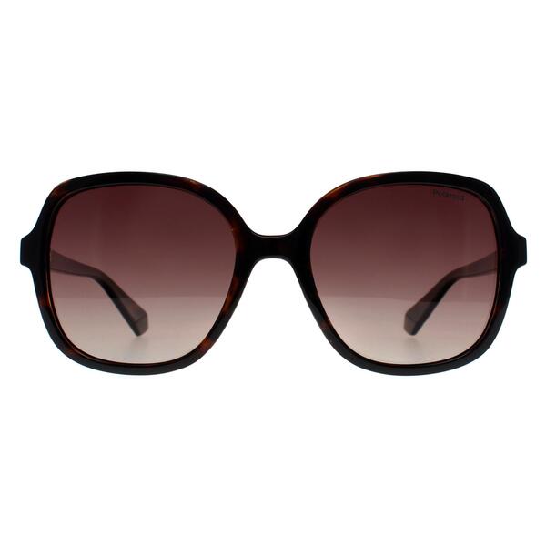Polaroid women's sunglasses with brown gradient lenses, UK version