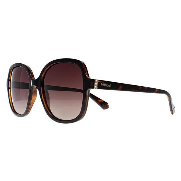 Polaroid women's sunglasses with brown gradient lenses, UK version