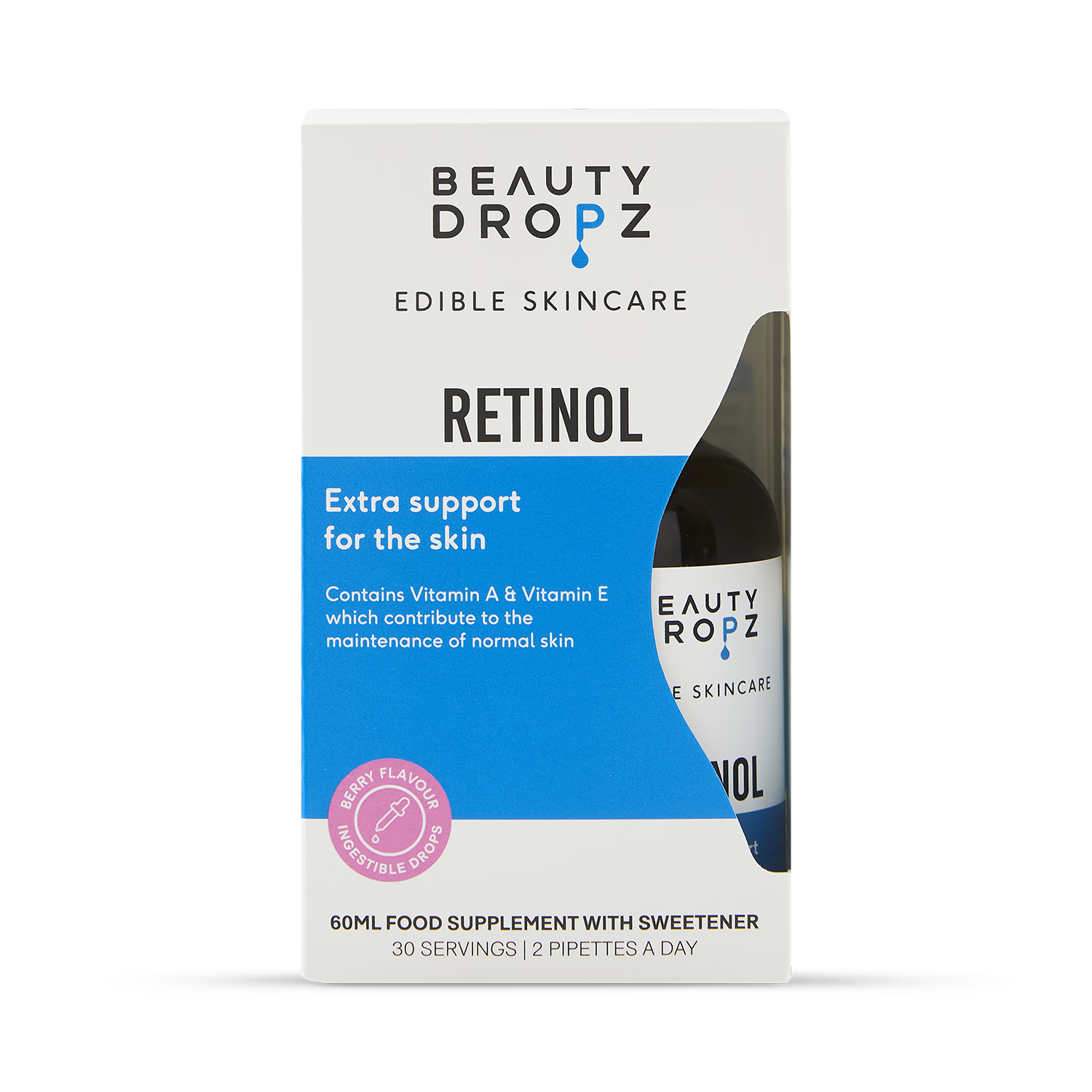 Beauty Dropz Retinol edible beauty drops 60ml, imported from the UK