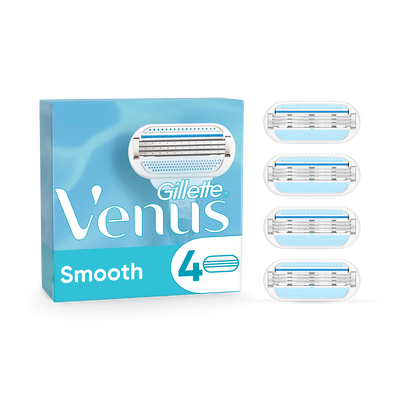 Holland & Barrett Venus Smooth 3 Blade Women's Razor Blade Refills, 4 Count- Buy online at McGrocer