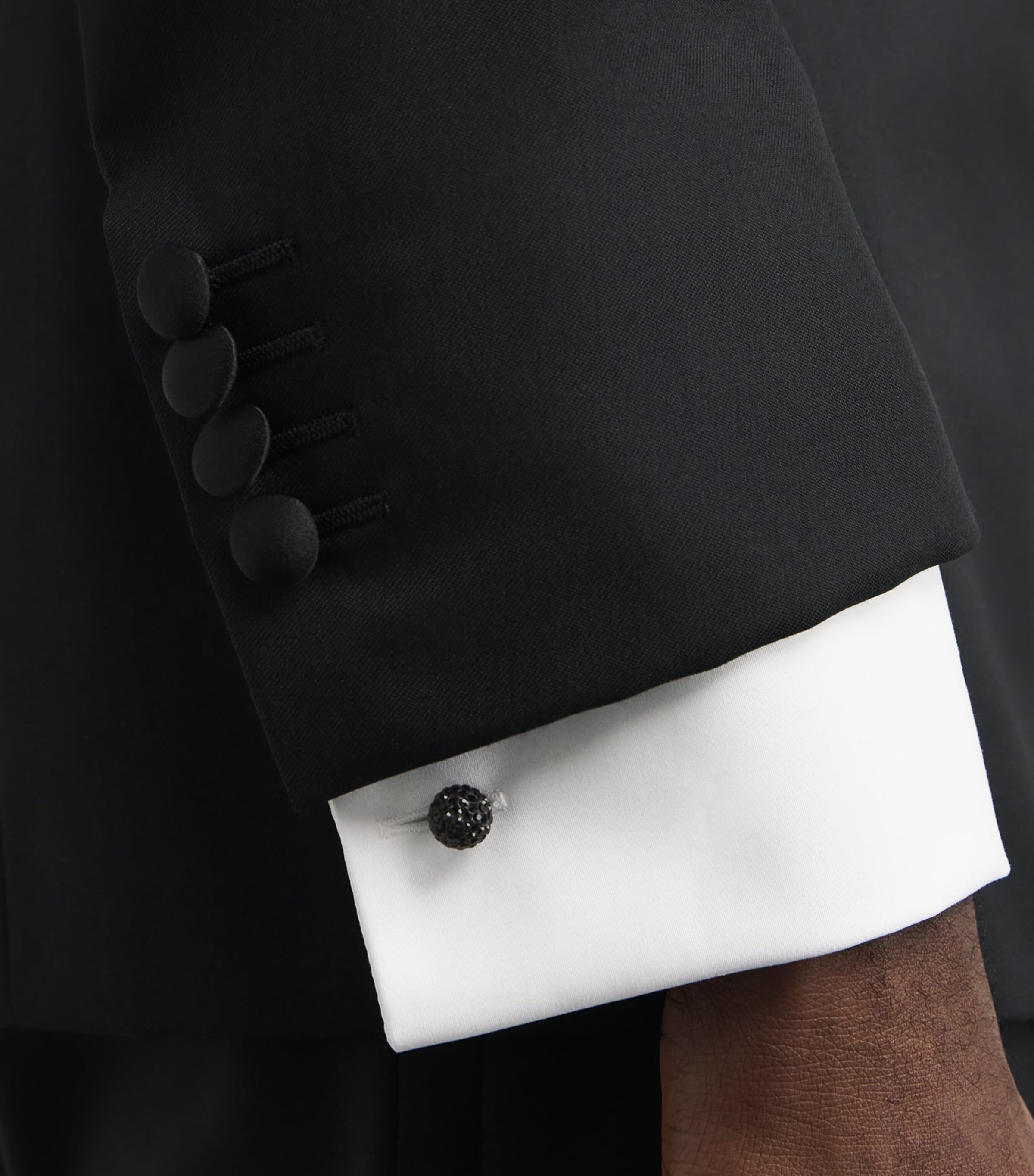Giorgio Armani sterling silver embellished cufflinks, imported from the UK