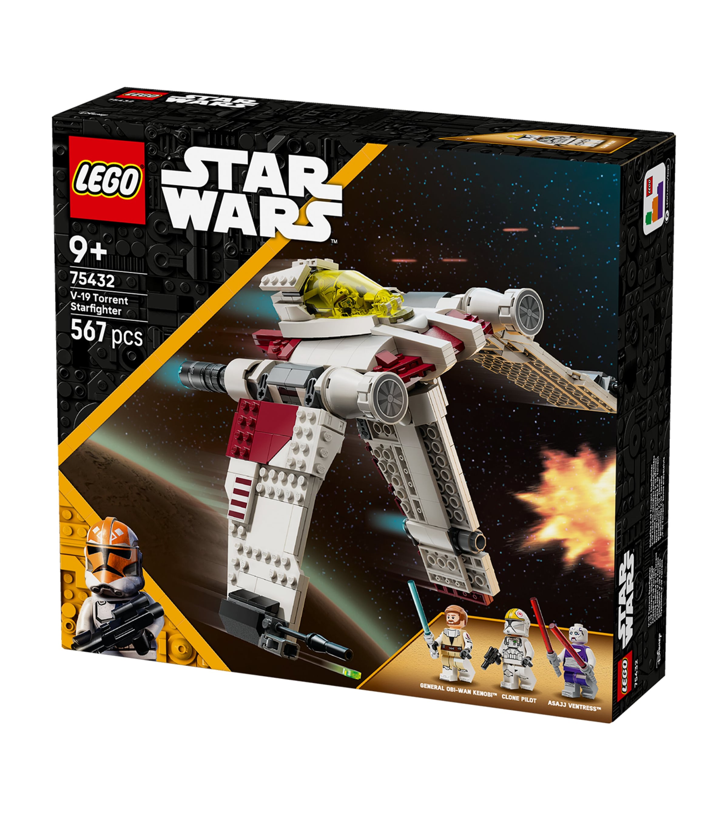 Lego Star Wars V-19 Torrent Starfighter building set, UK version