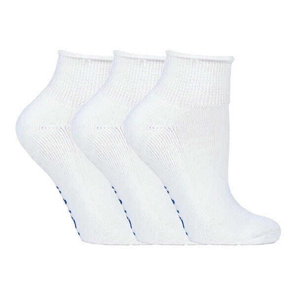 IOMI 3 Pairs Cotton Rich Cushioned Diabetic Socks 4-8 UK GOODS Superdrug White  