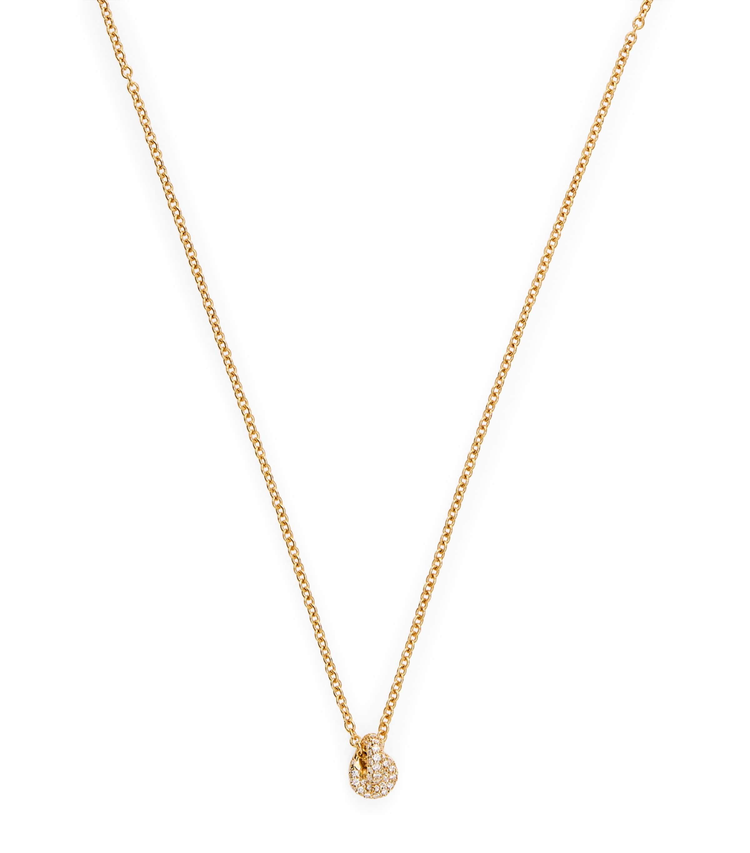 Engelbert Yellow Gold and Pavé Diamond Legacy Knot Necklace - British product