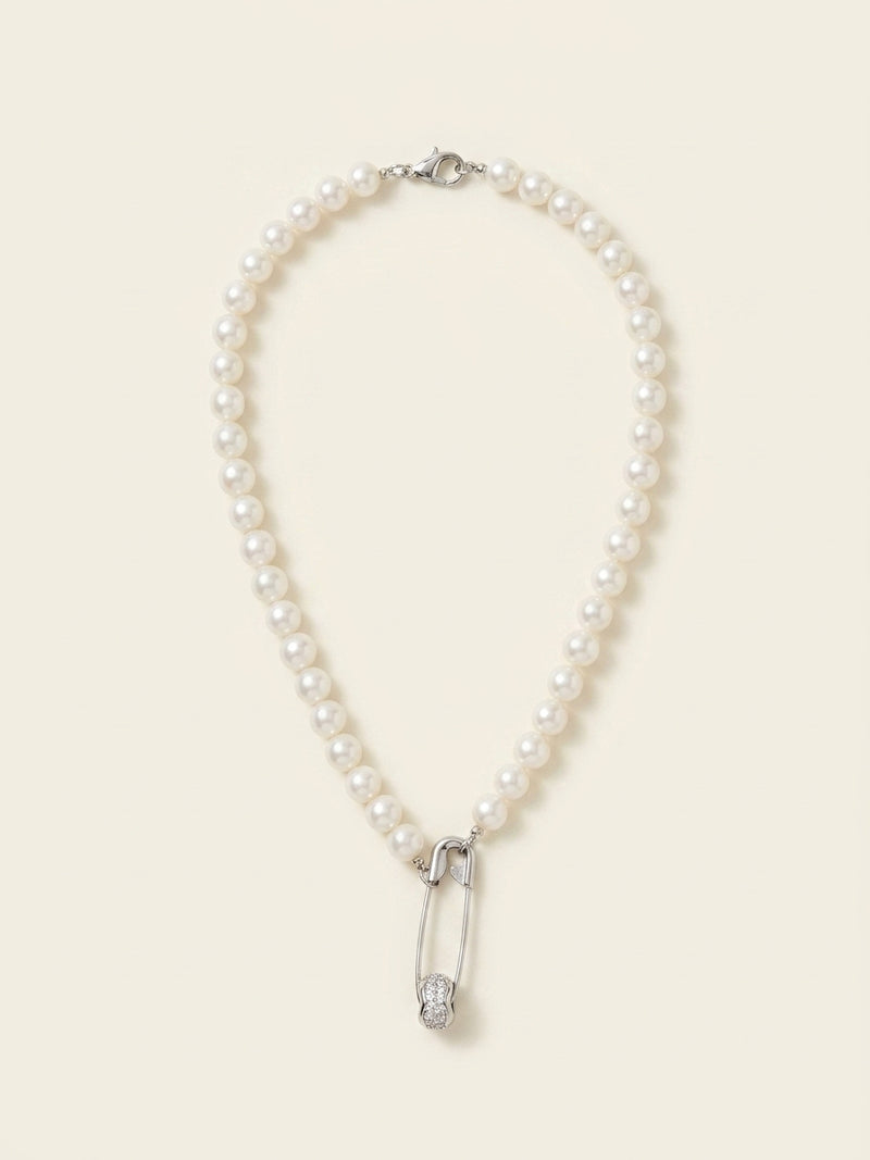 Vivienne Westwood faux-pearl Orb brass necklace, UK version