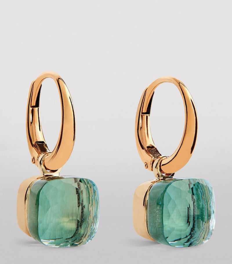 Pomellato blue topaz Nudo drop earrings - British product