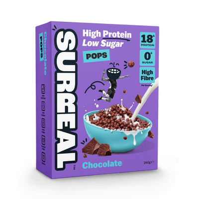 Holland & Barrett Surreal High Protein Chocolate Pops Chocolate Breakfast Cereal 240g- Buy online at McGrocer