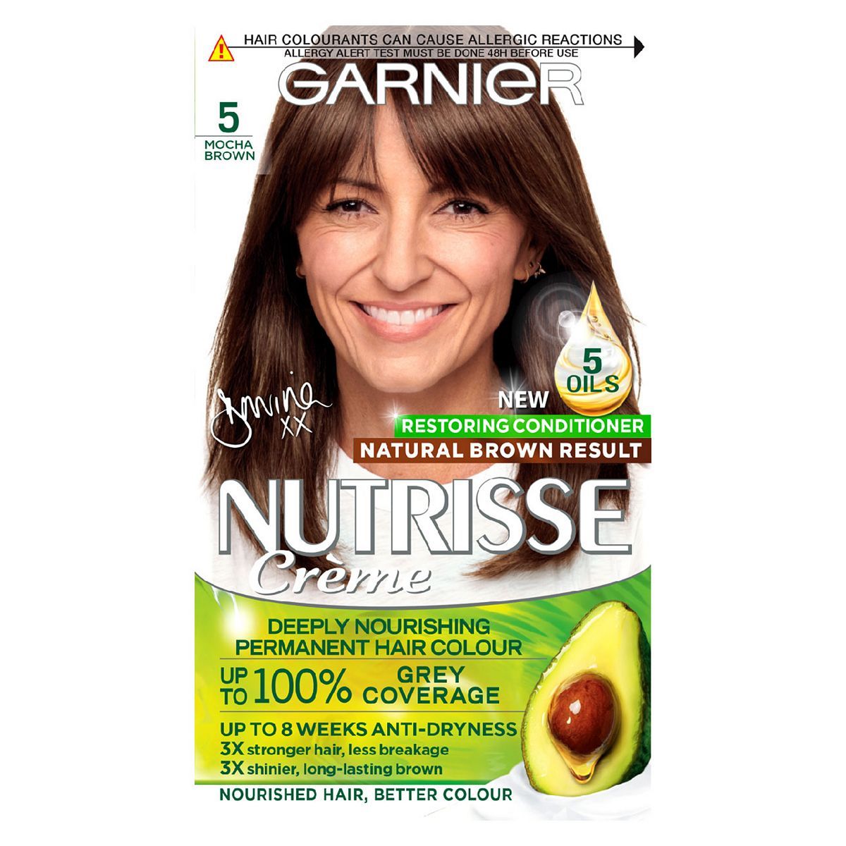 Garnier Nutrisse 5 Mocha Brown Permanent Hair Dye Permanent Hair Dye Boots   