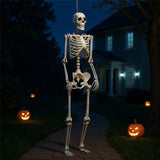Livingandhome Halloween skeleton prop 160cm distressed white, UK version