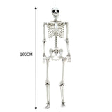 Livingandhome Halloween skeleton prop 160cm distressed white, UK version
