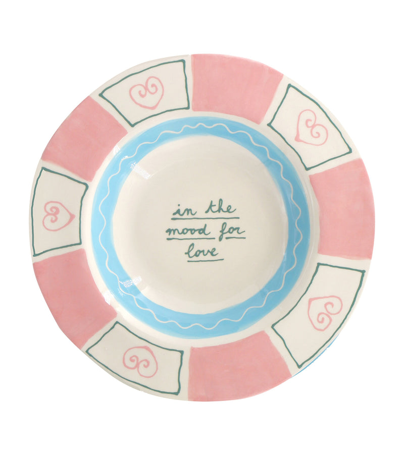 Laetitia Rouget love-themed ceramic dinner plate 26cm, UK version