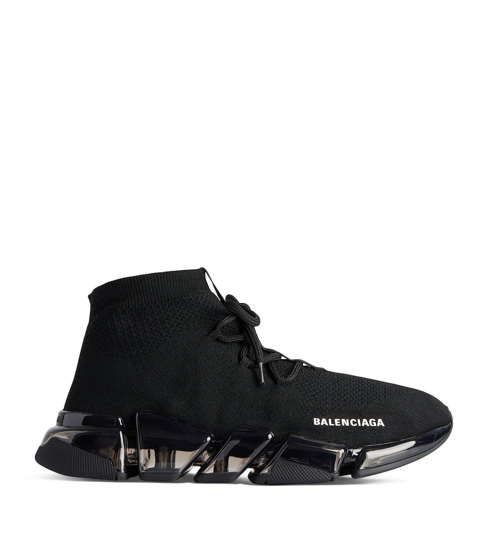 Knitted Sneakers with Ergonomic Sole and Lace-Up Fastening