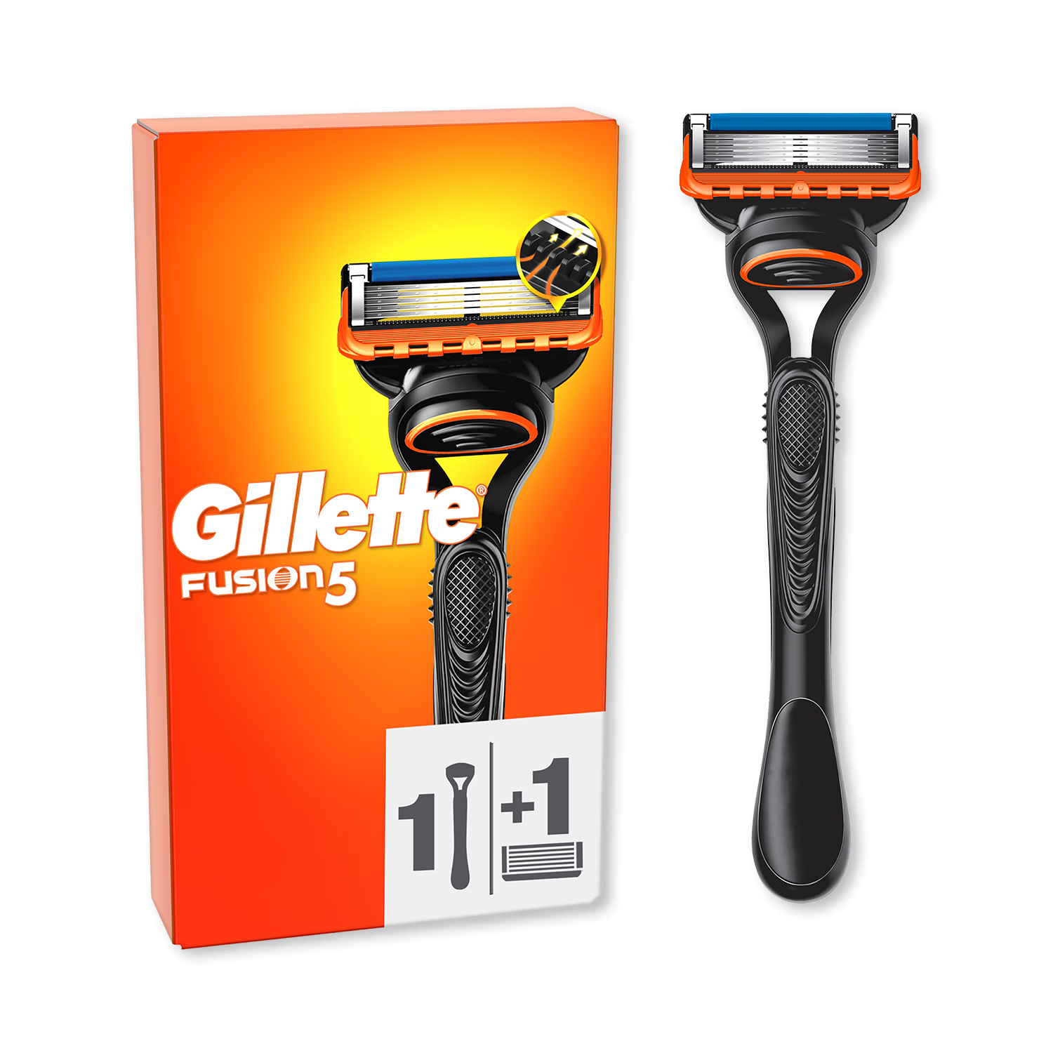Gillette Fusion5 men's razor, imported from the UK