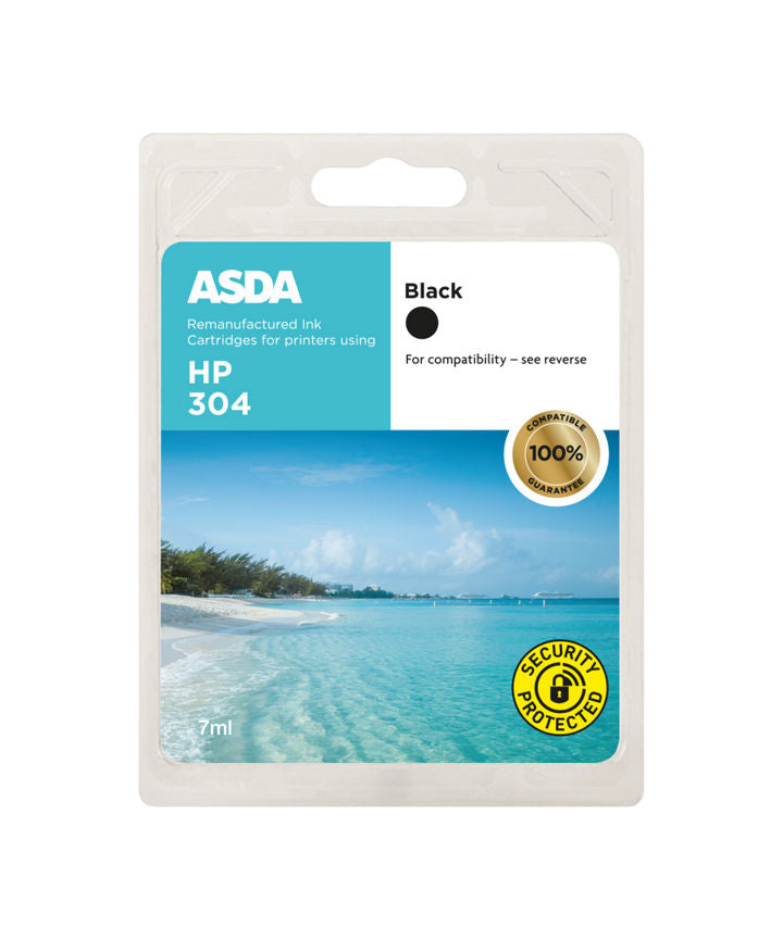 ASDA HP304 Black Ink Cartridge General Household ASDA   