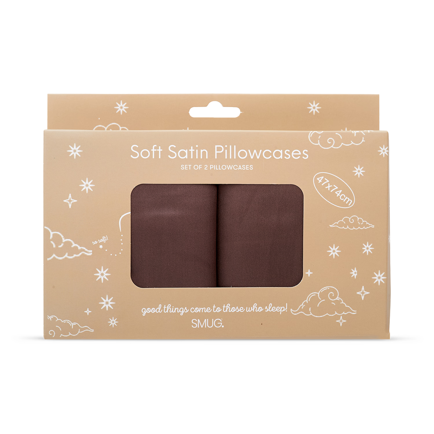 Smug soft satin pillowcase set - British product