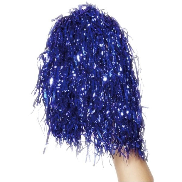 Smiffys pom poms metallic blue pair, imported from the UK