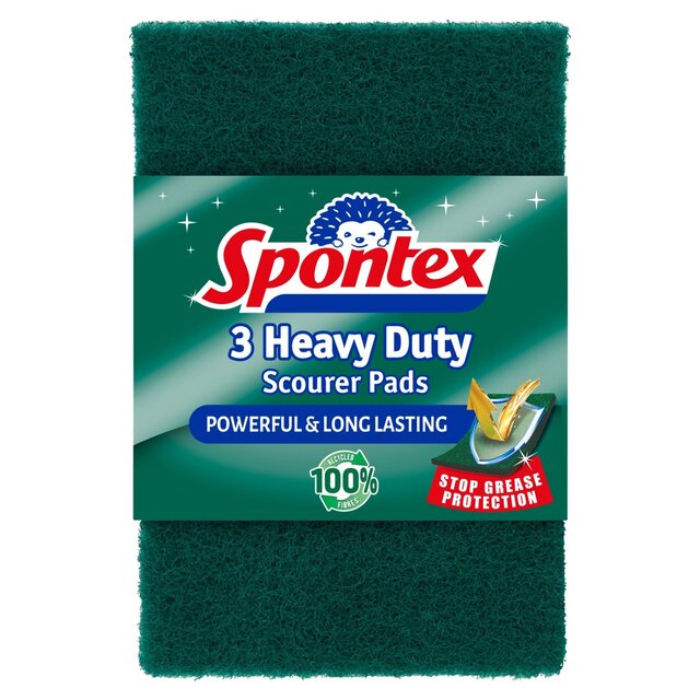 Spontex Heavy Duty Scourer Pads   3 per pack