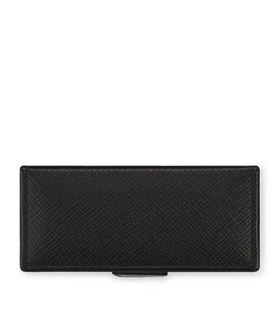 Harrods Smythson Leather Panama Cufflink Box- Buy online at McGrocer
