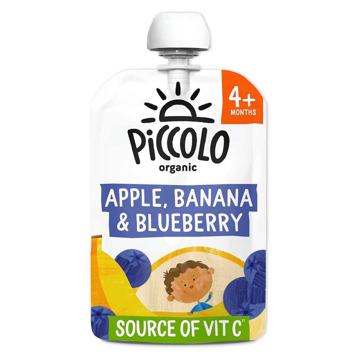 Piccolo Organic Apple, Banana & Blueberry 100g 4 Months+ GOODS Boots   