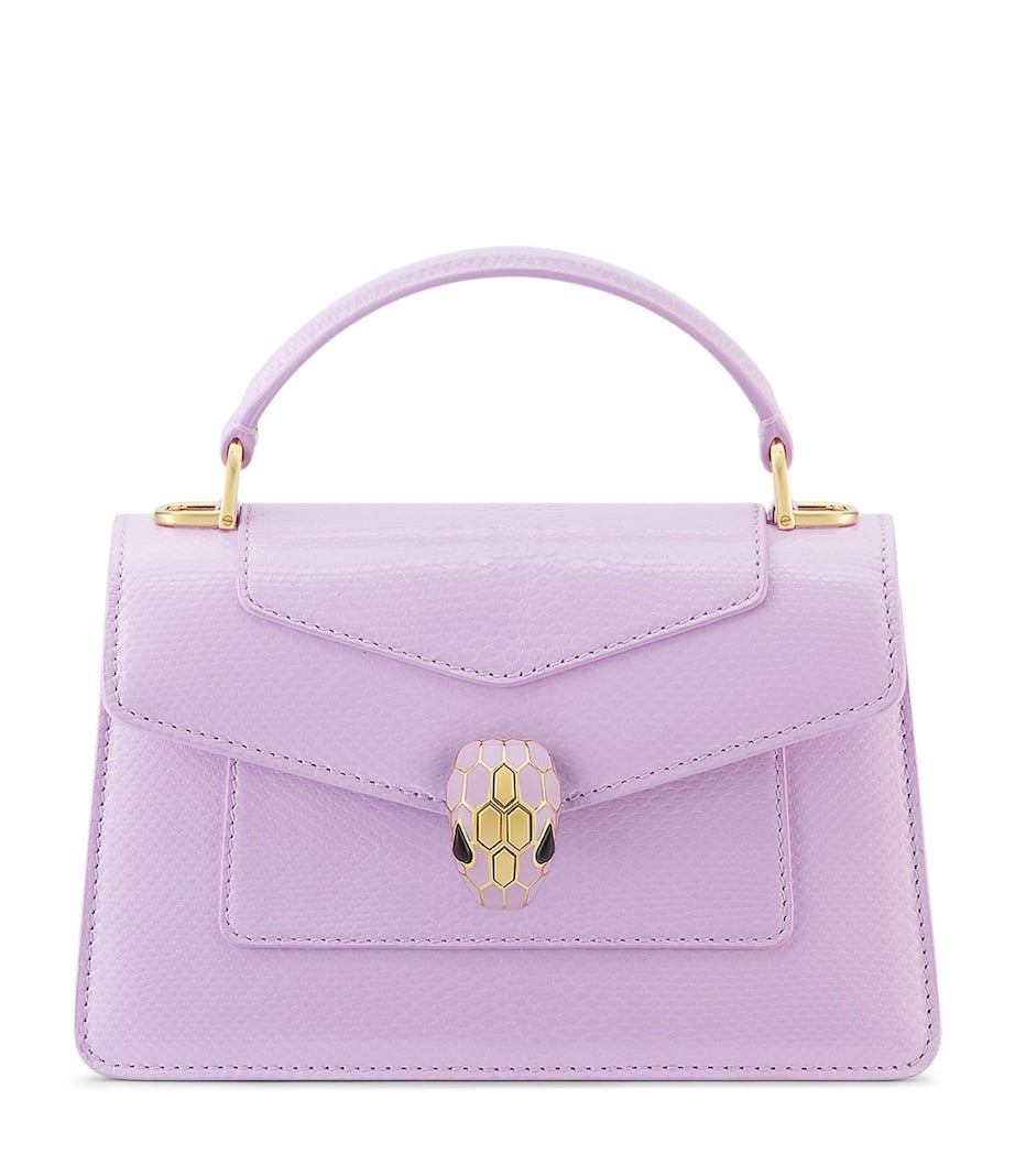 Bvlgari Serpenti Forever mini top-handle bag in karung leather (British brand)