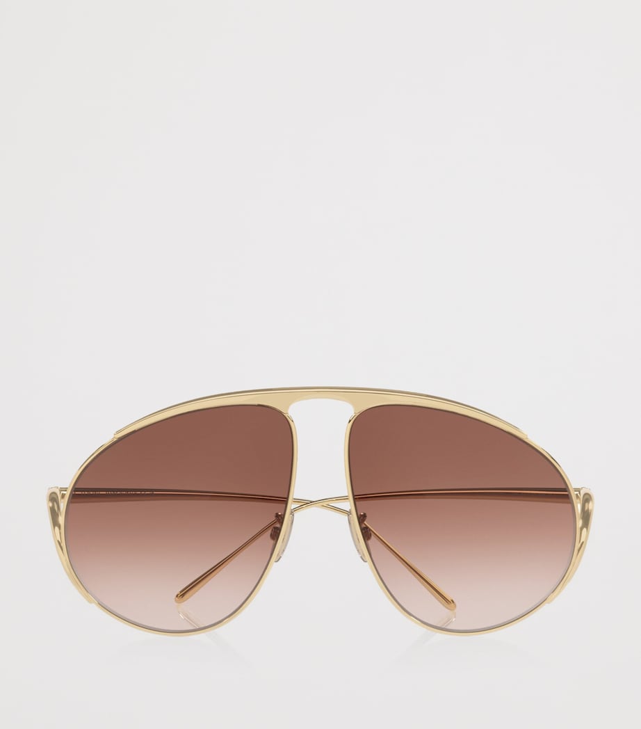 LOEWE Hillock pilot aviator sunglasses metal frame, UK version