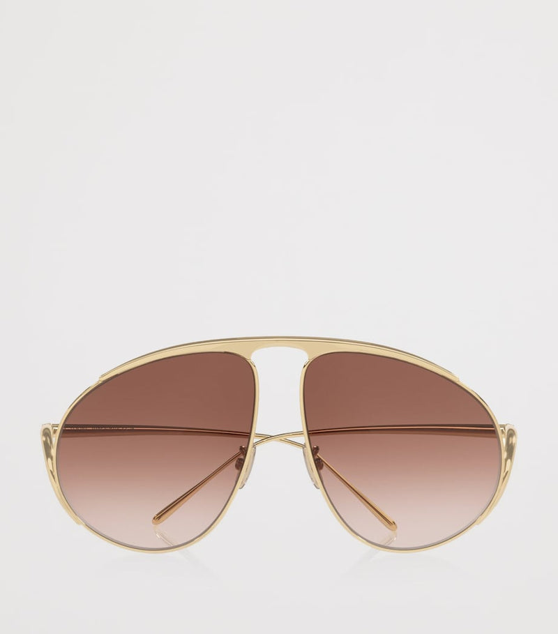 LOEWE Hillock pilot aviator sunglasses metal frame, UK version