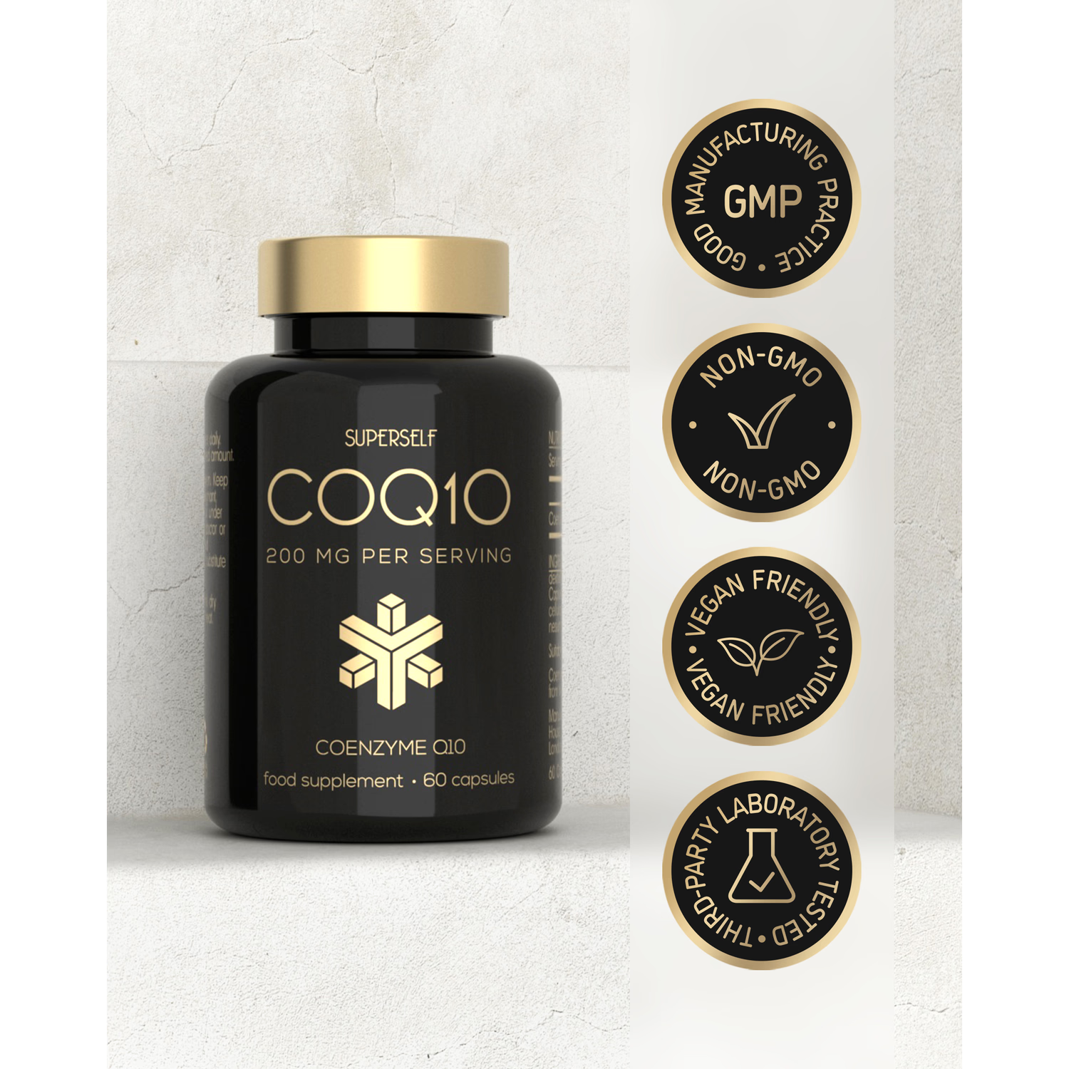 SuperSelf CoQ10 coenzyme Q10 200mg 60 capsules - British product