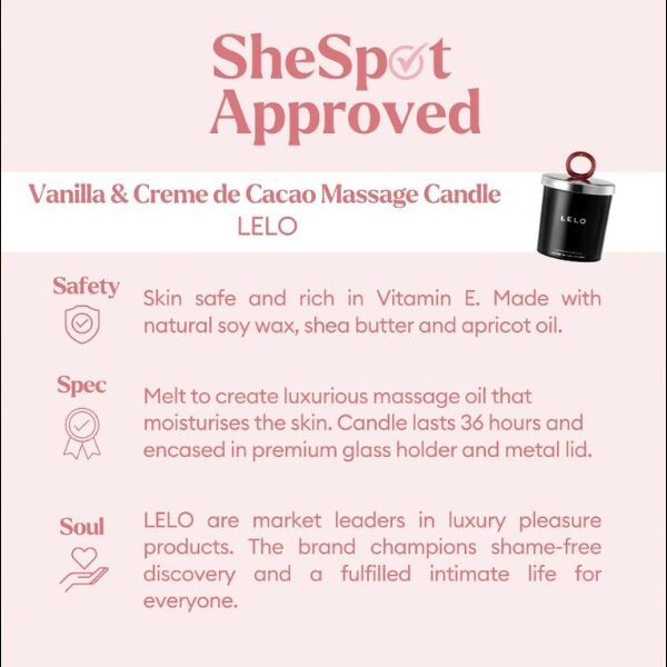 Lelo Vanilla & Creme de Cacao Massage Candle GOODS Superdrug   