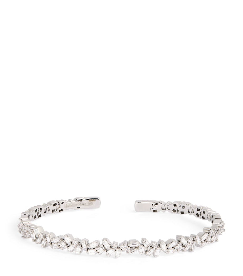 Suzanne Kalan Classic Sparkler bangle 18kt white gold diamonds - British product