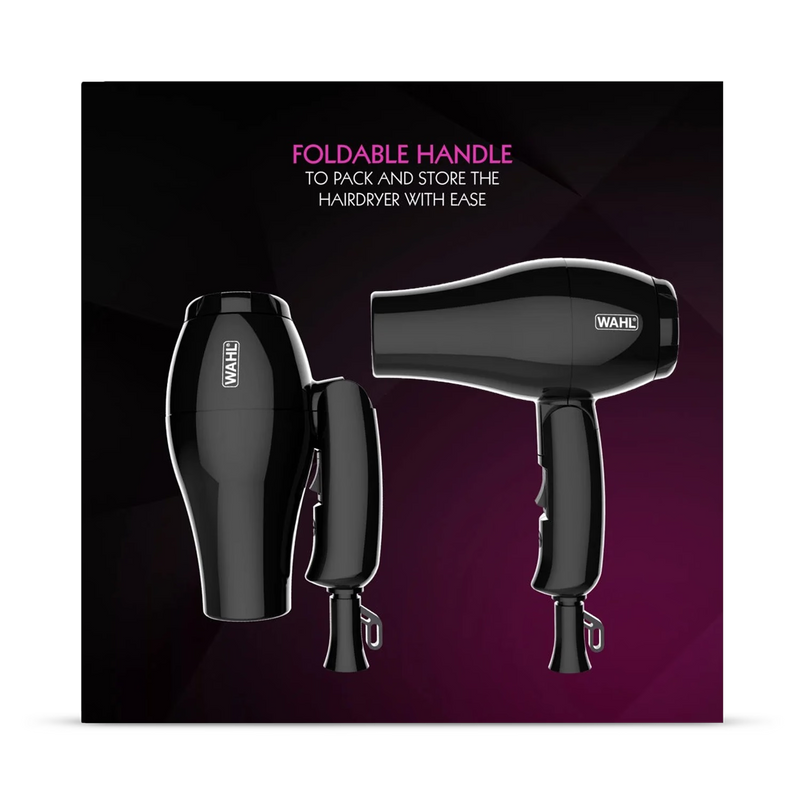 Wahl travel hair dryer black, UK version