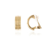 Cachet Callen polished gold hoop clip on earrings 2cm, UK version