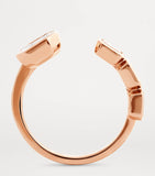 SHAY rose gold diamond east/west floating ring (British brand)