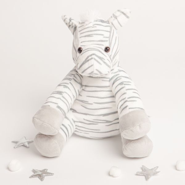 Babbico Gift Boxed Zizi The Zebra Grey & White Soft Toy GOODS Superdrug   