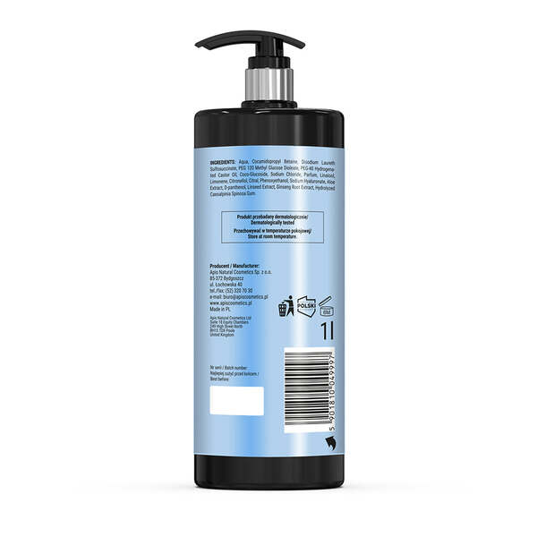 Apis 3-in-1 body wash gel 1 L, imported from the UK