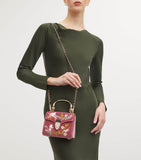 Aspinal of London velvet Mayfair top-handle bag, imported from the UK