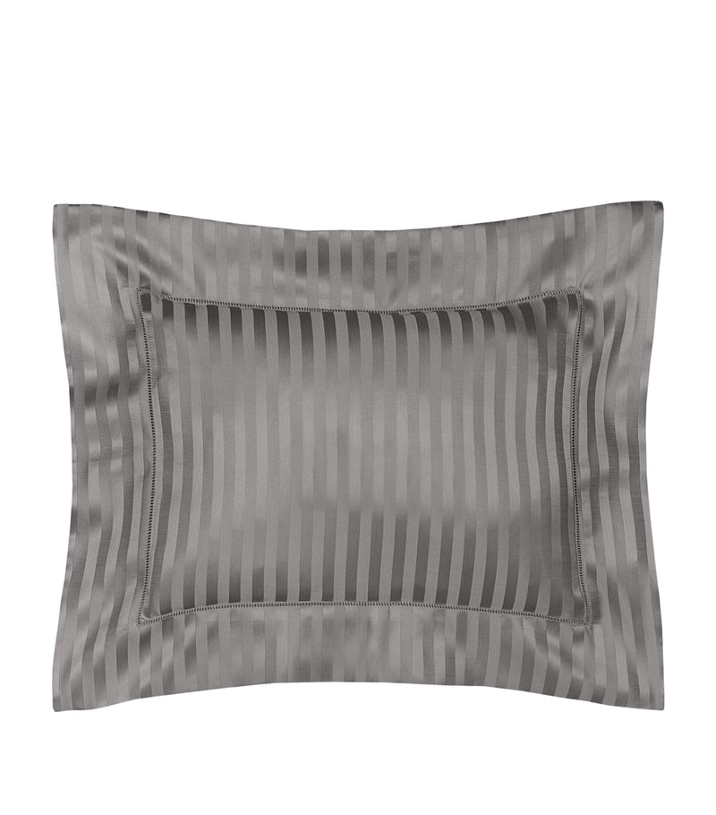 Pratesi striped boudoir pillowcase 30cm x 40cm, imported from the UK