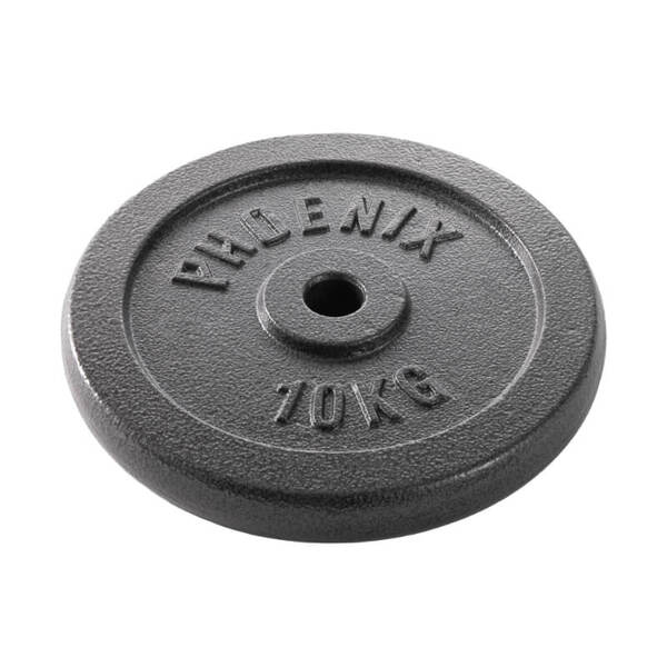 Phoenix Fitness weight plate 10kg 1 inch, imported from the UK