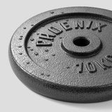 Phoenix Fitness weight plate 10kg 1 inch, imported from the UK
