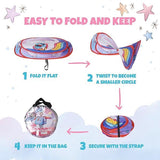 Rainbow Colours pop-up unicorn costume (British brand)