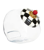 MacKenzie-Childs Courtly Check cookie jar, imported from the UK