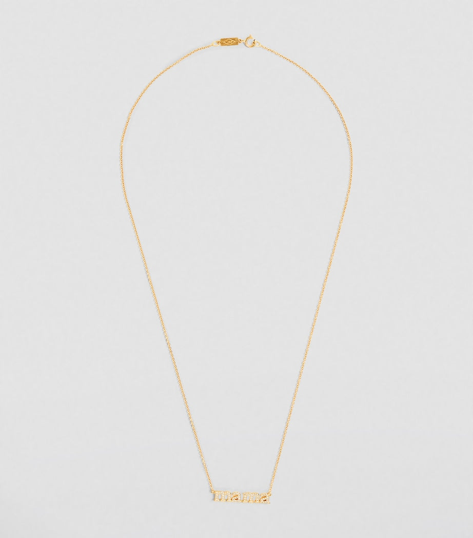 Jennifer Meyer Mama necklace yellow gold and diamond - British product