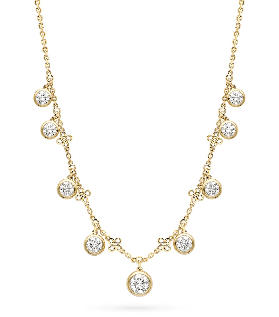 Boodles large yellow gold and diamond beach necklace, UK version