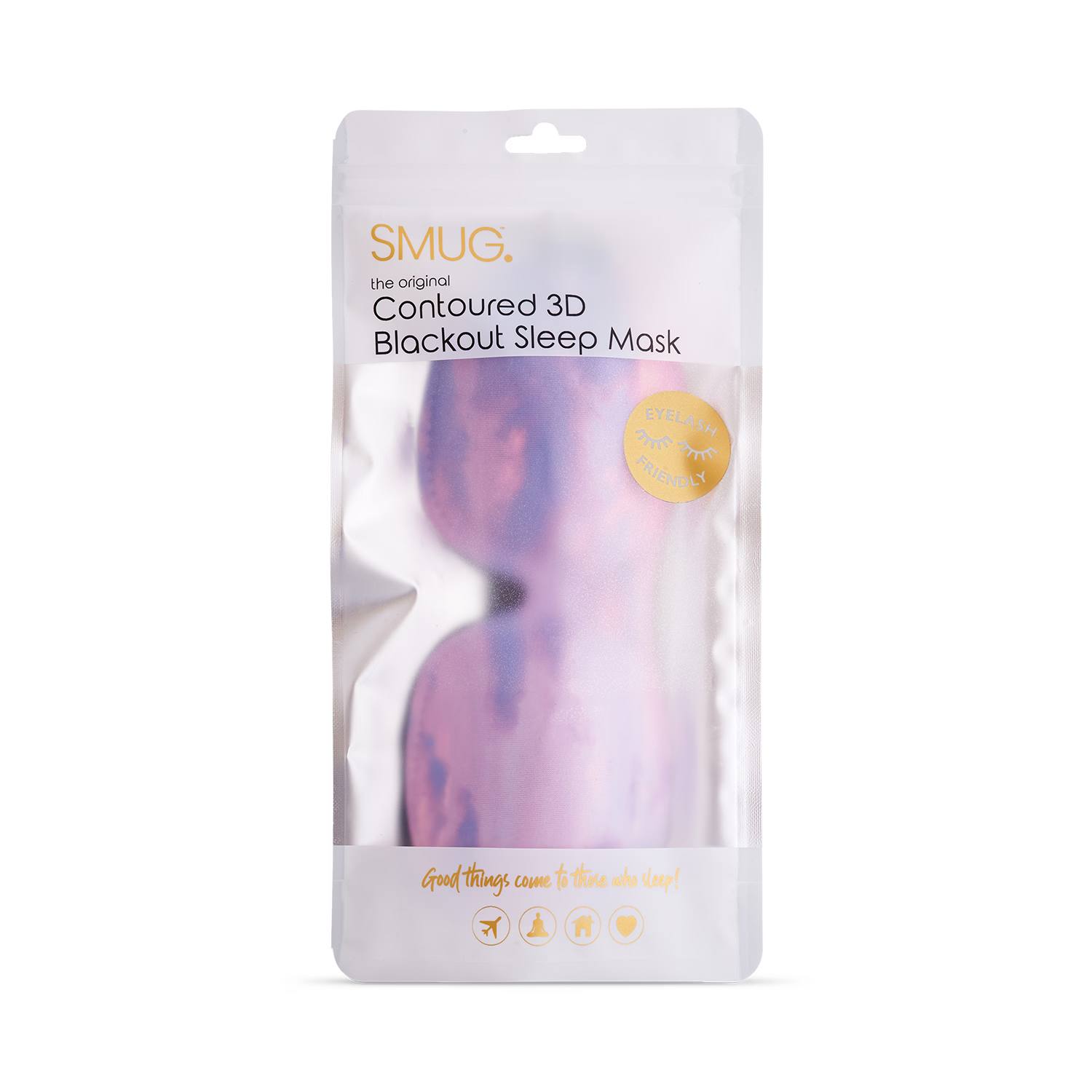 Smug contoured sleep mask cloudy sky design, UK version