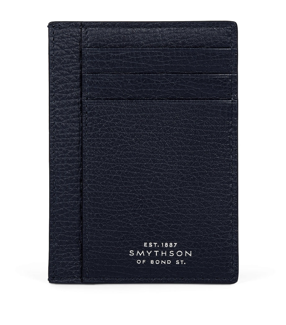 Smythson Ludlow calfskin card holder with silver-tone foil, imported from the UK