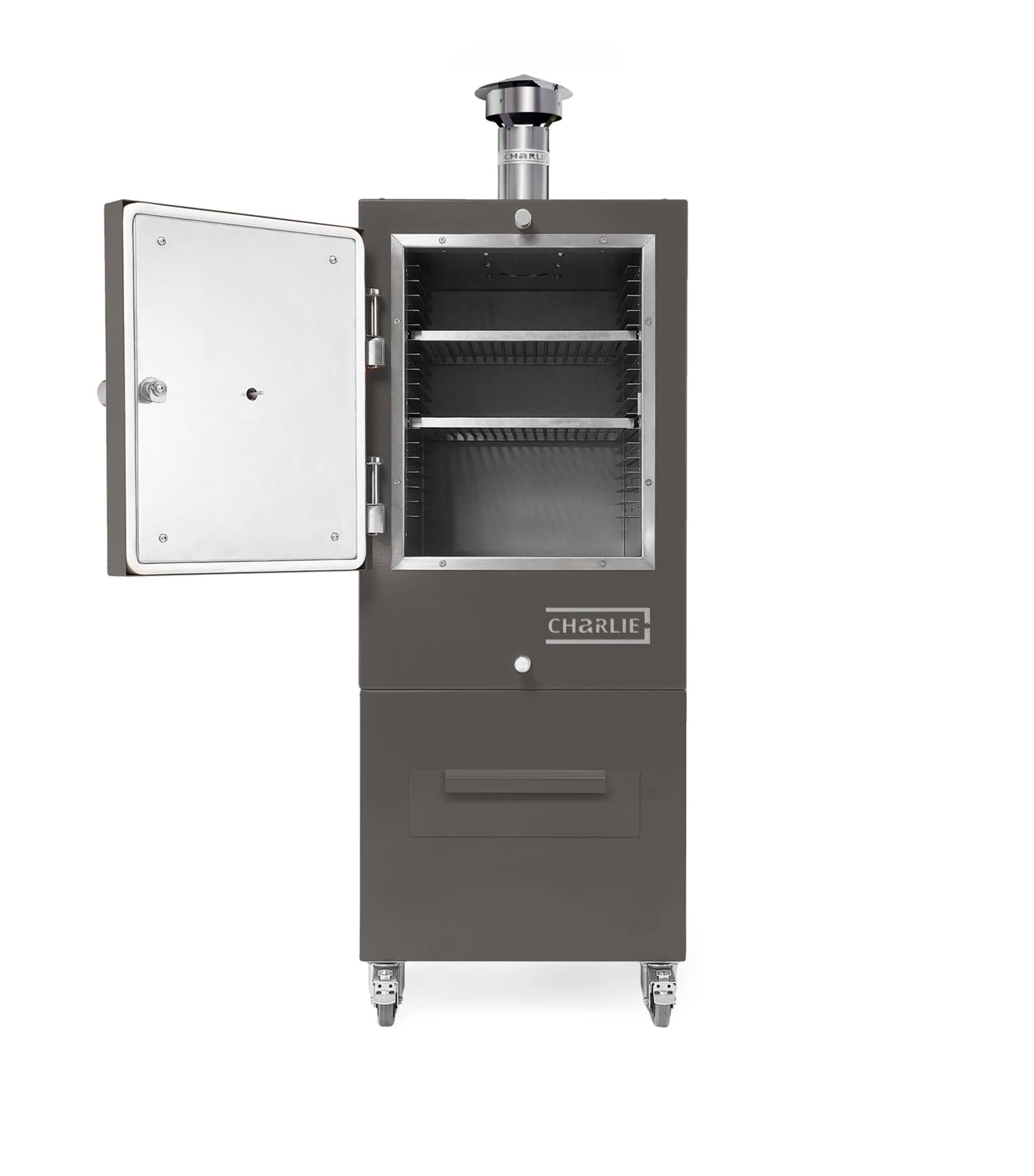 Charlie Oven charcoal oven for pizza smoking and barbecuing - British product