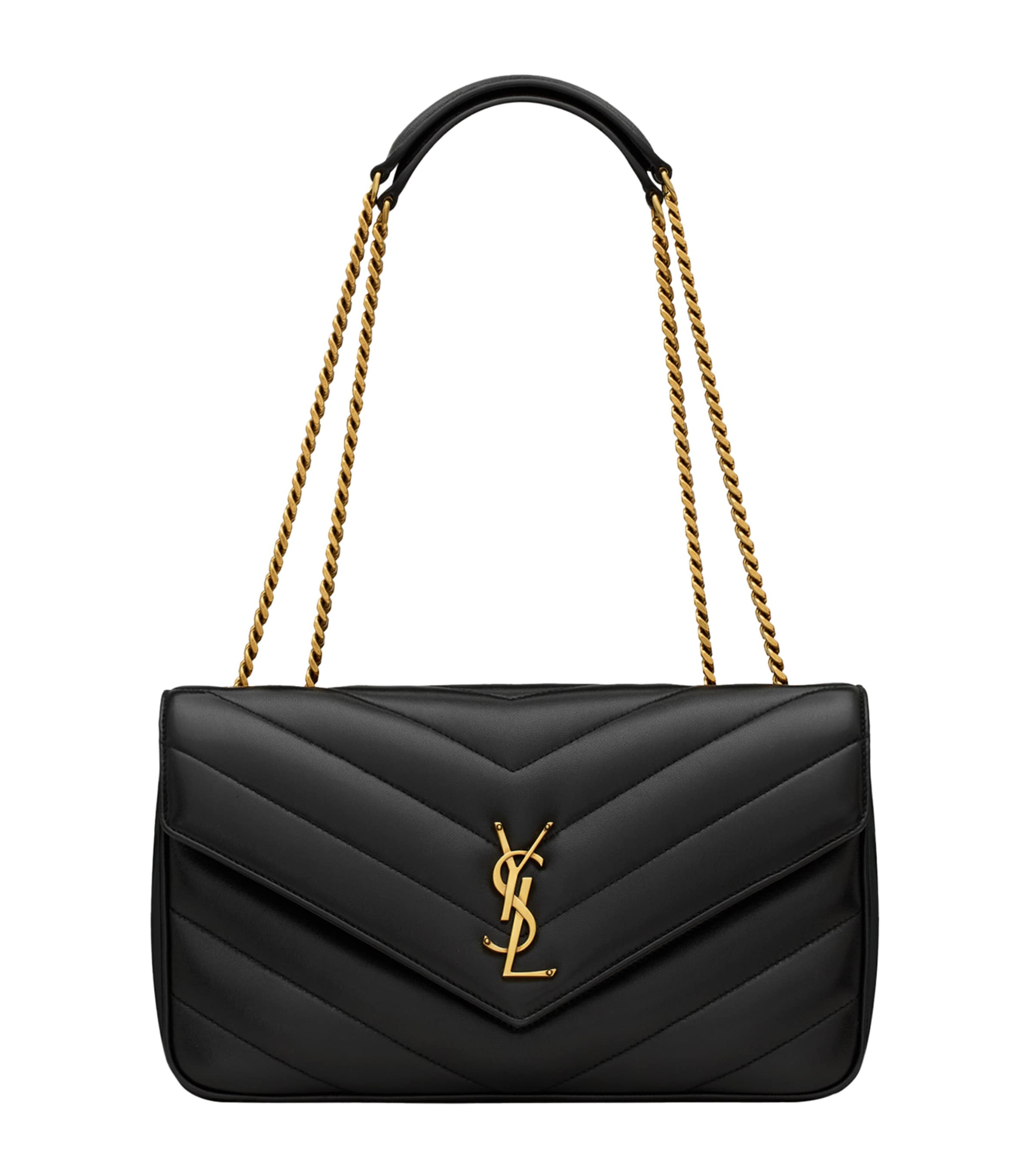 Saint Laurent Medium Loulou shoulder bag matelassé lambskin, UK version