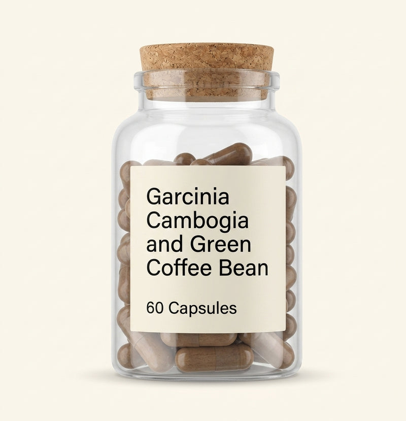 Holland & Barrett Garcinia Cambogia Green Coffee capsules 60ct, imported from the UK