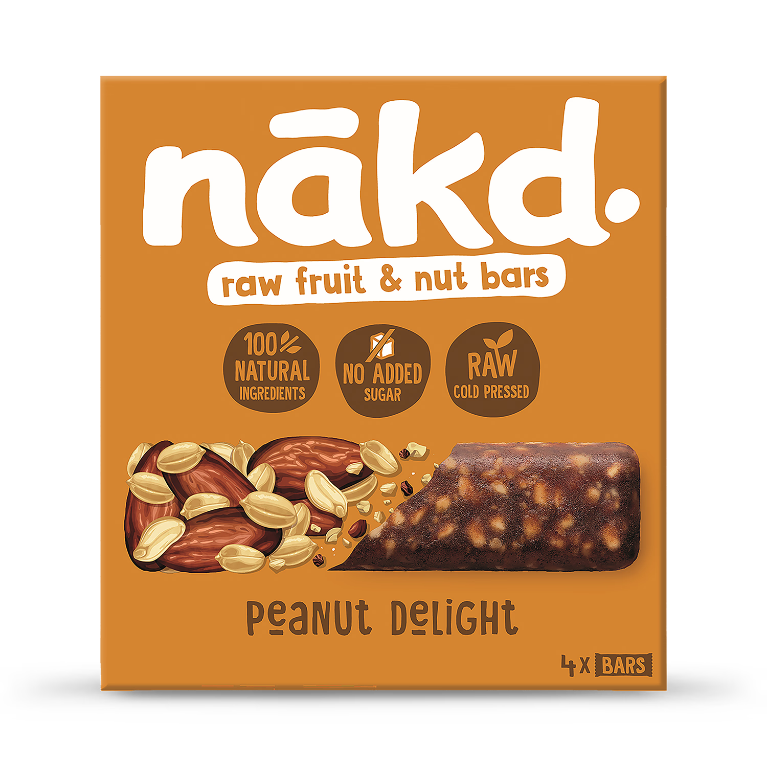 Nakd fruit and nut bars Peanut Delight 4x35g, UK version