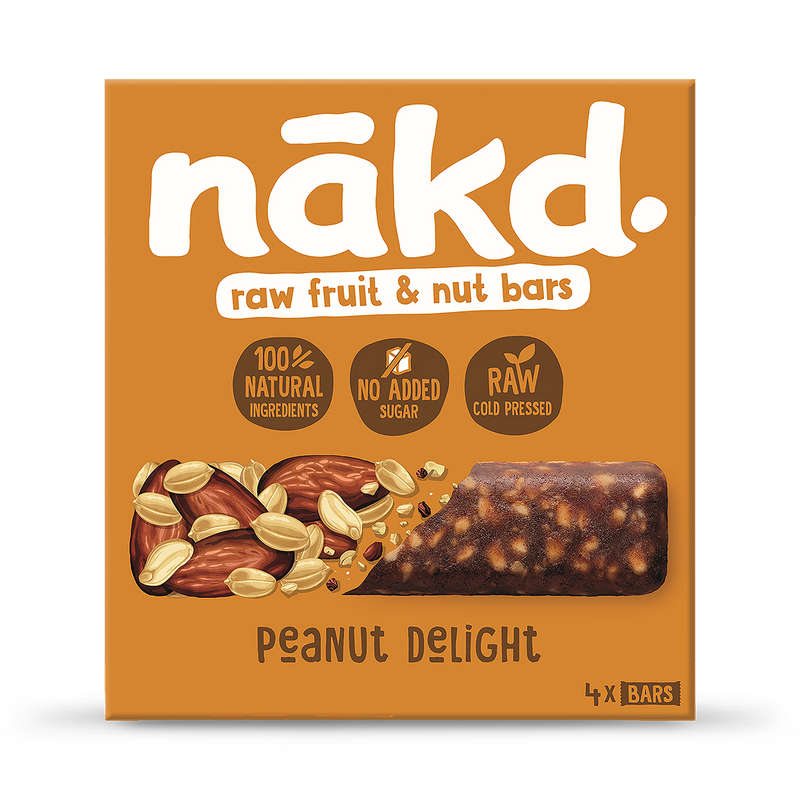 Nakd fruit and nut bars Peanut Delight 4x35g, UK version